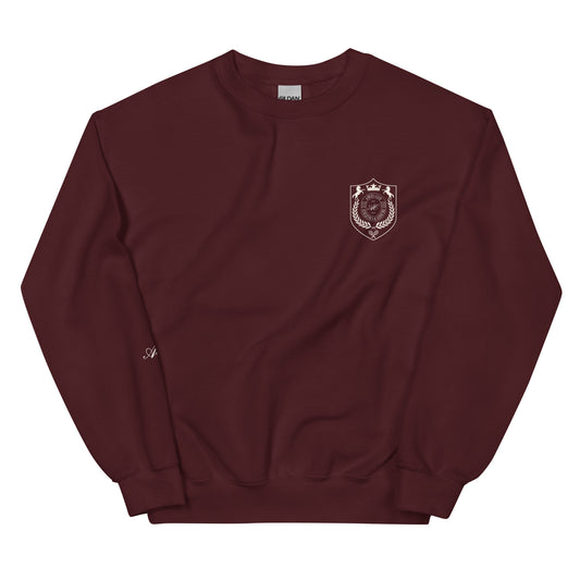 Maroon Après Club crest crewneck sweatshirt