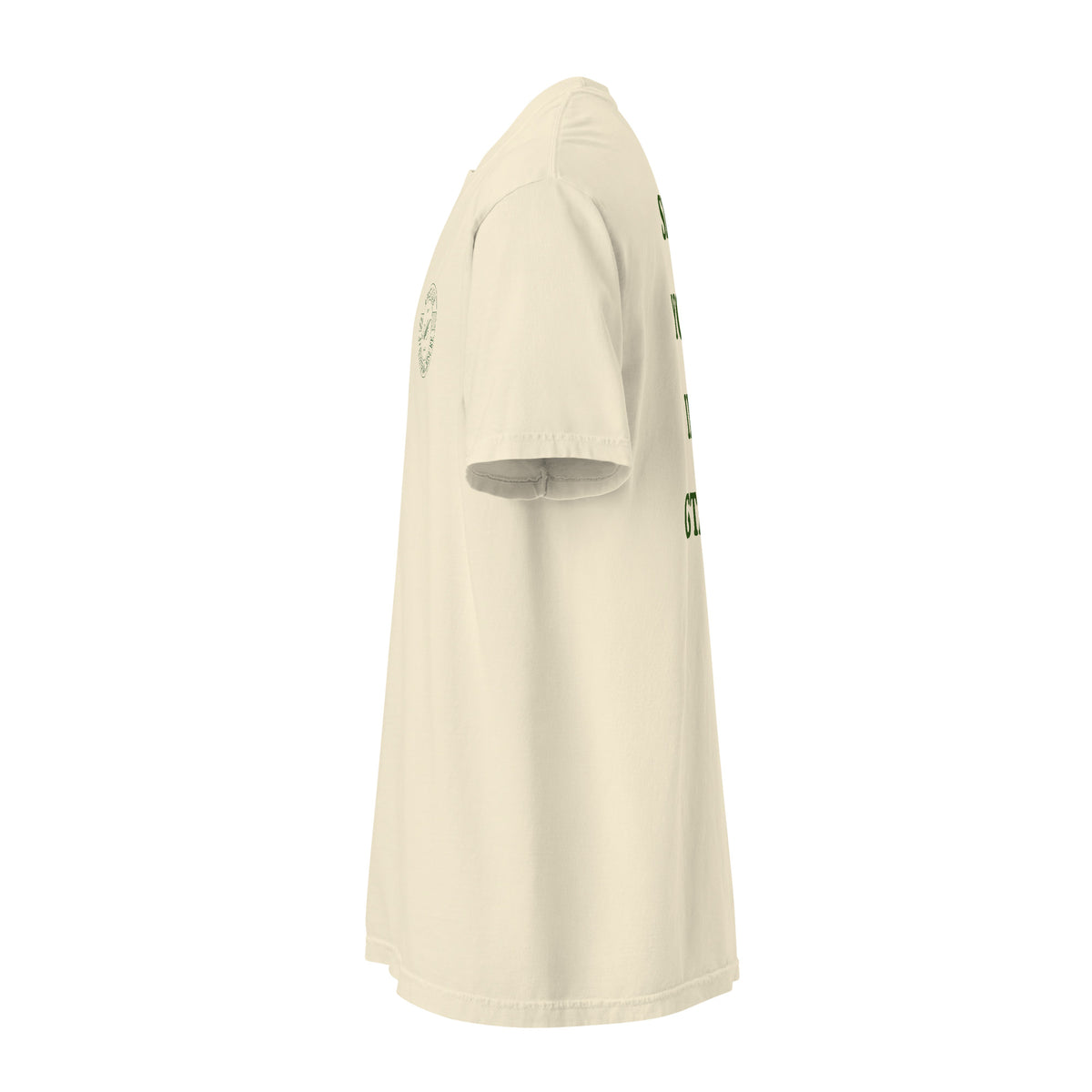 Ivory See You In Gstaad heavyweight t-shirt, left side view