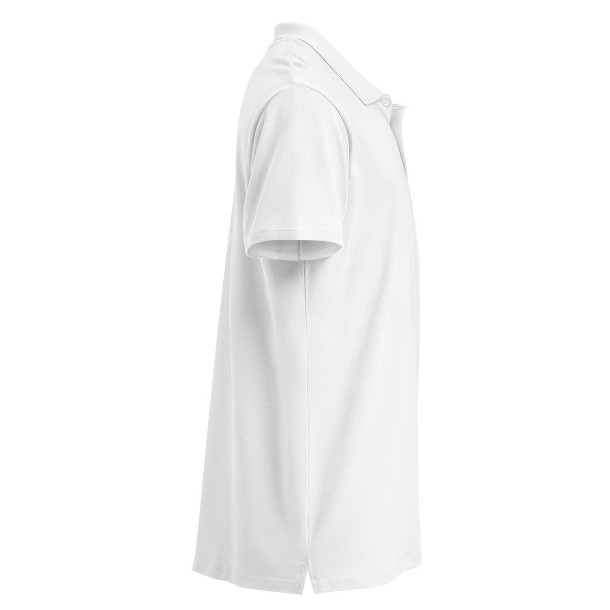 White piqué polo shirt with green Après Club badge embroidered on the chest, alternate view 4